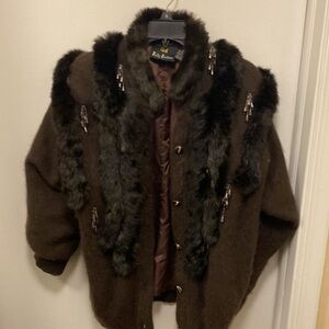 Fully Fashion vintage embellished angora jacket